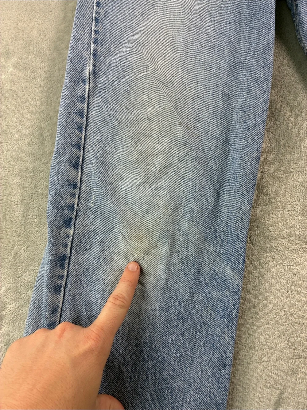 Levi’s 505 Big E Vintage 2000 Jeans 33x32 Distressed Light Wash Made Mexico